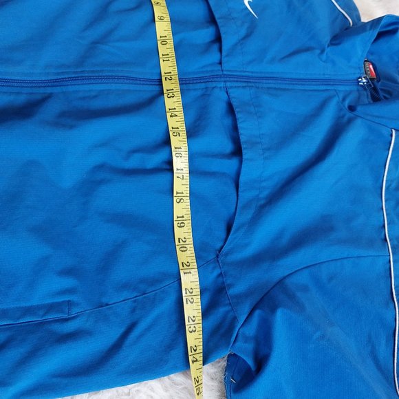 Vintage Nike Team Men's Blue Full Zip Wind Breaker Jacket Size L - Picture 3 of 10